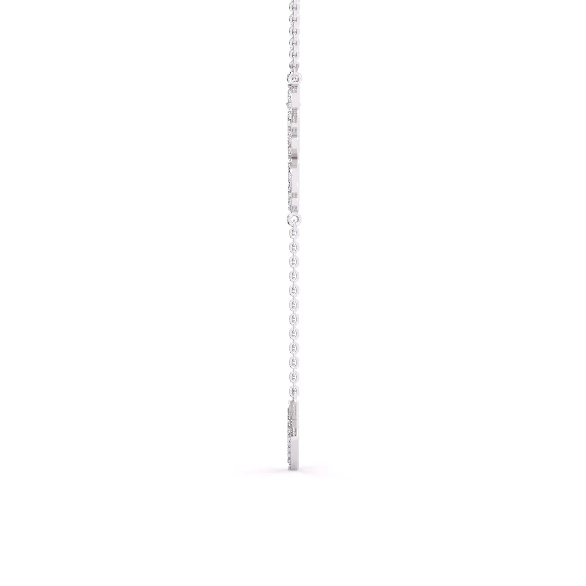 Trendy Wave Drop Lab Grown Diamond Necklace