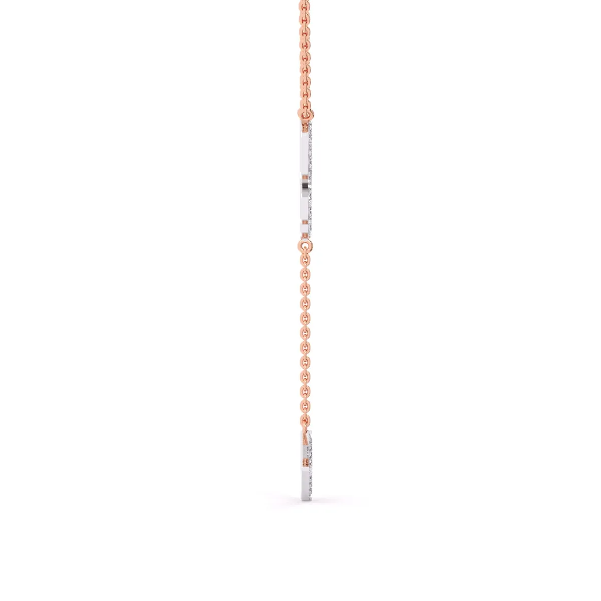Trendy Wave Drop Lab Grown Diamond Necklace