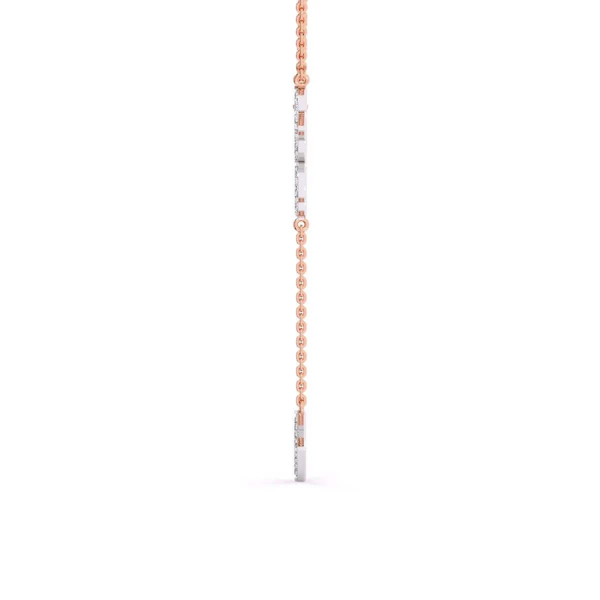 Trendy Wave Drop Lab Grown Diamond Necklace