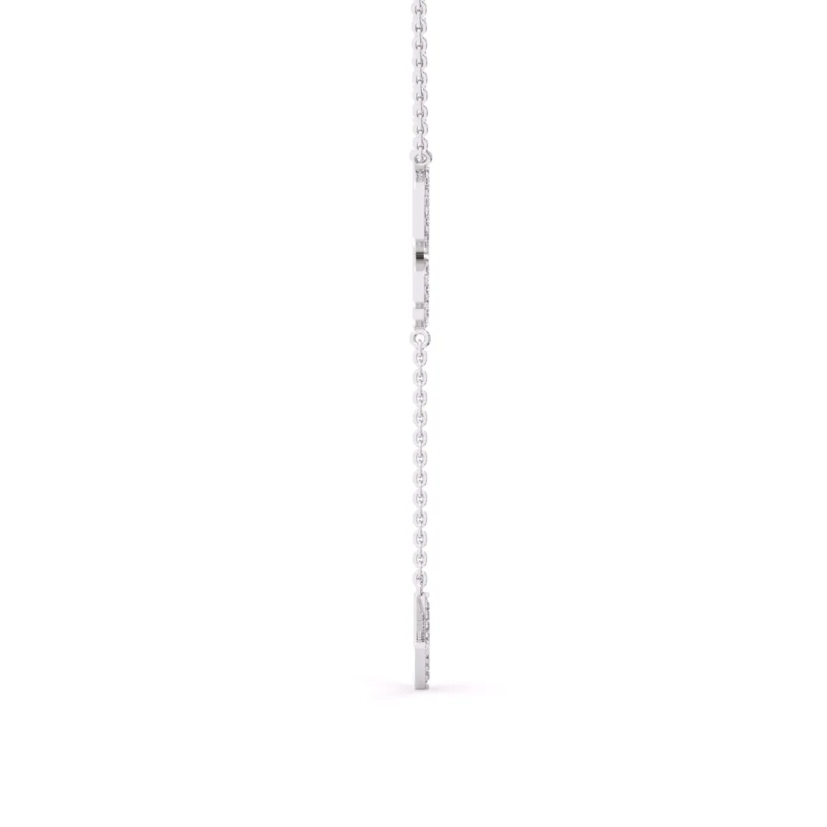Trendy Wave Drop Lab Grown Diamond Necklace