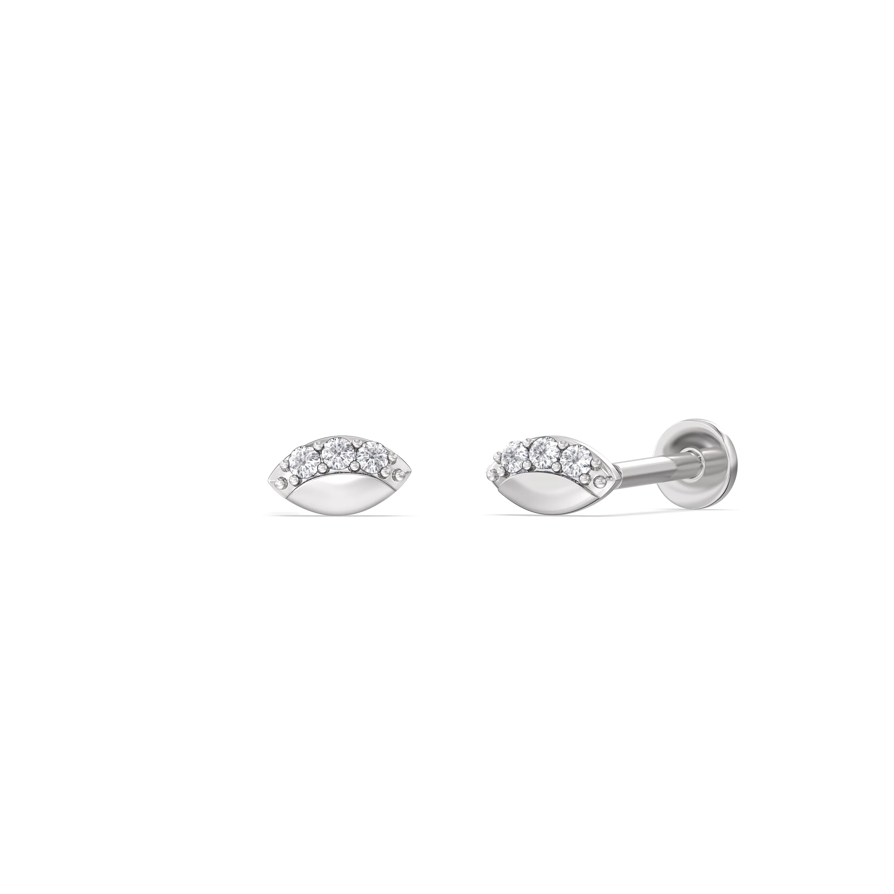 Vertical Marquise Flatback Studs