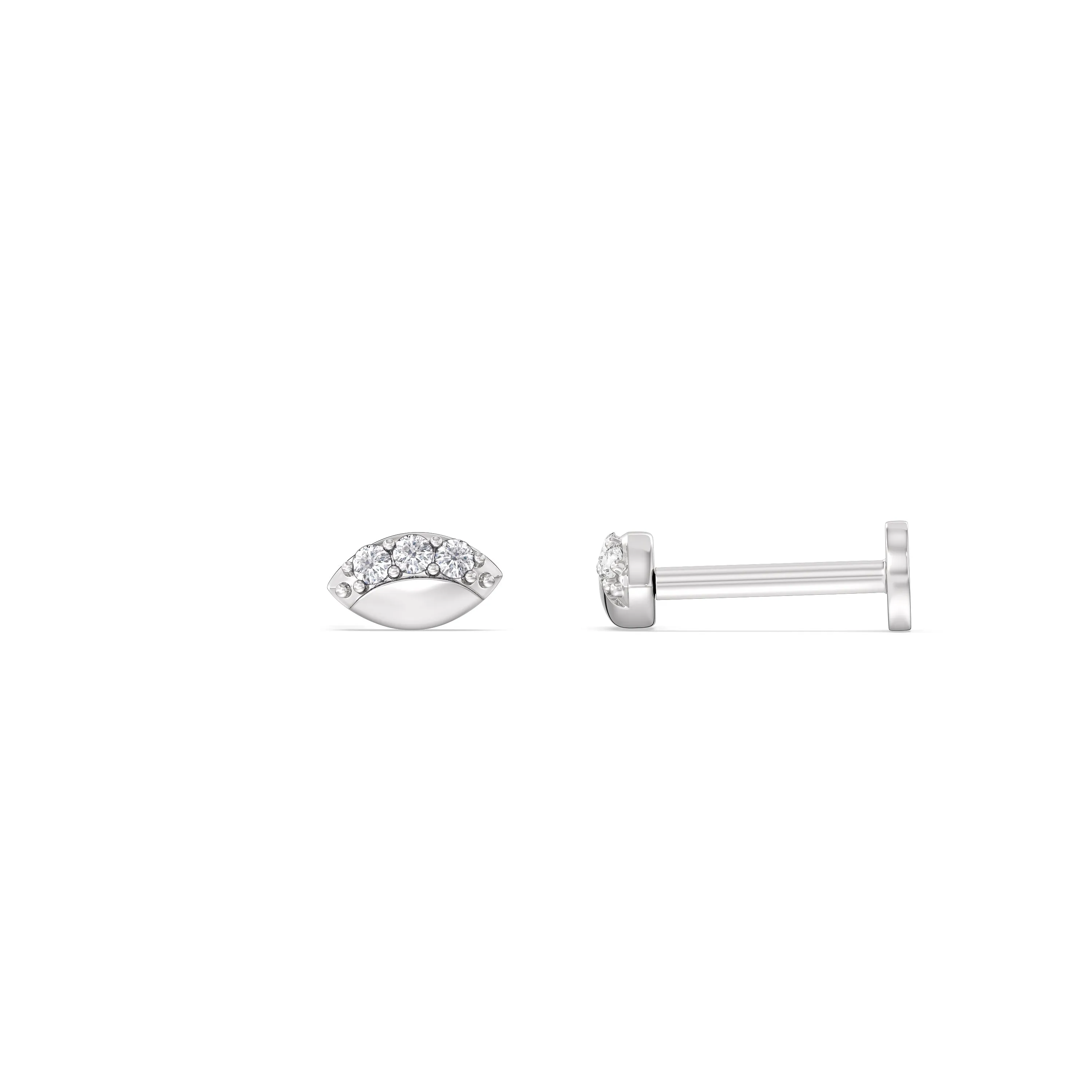 Vertical Marquise Flatback Studs