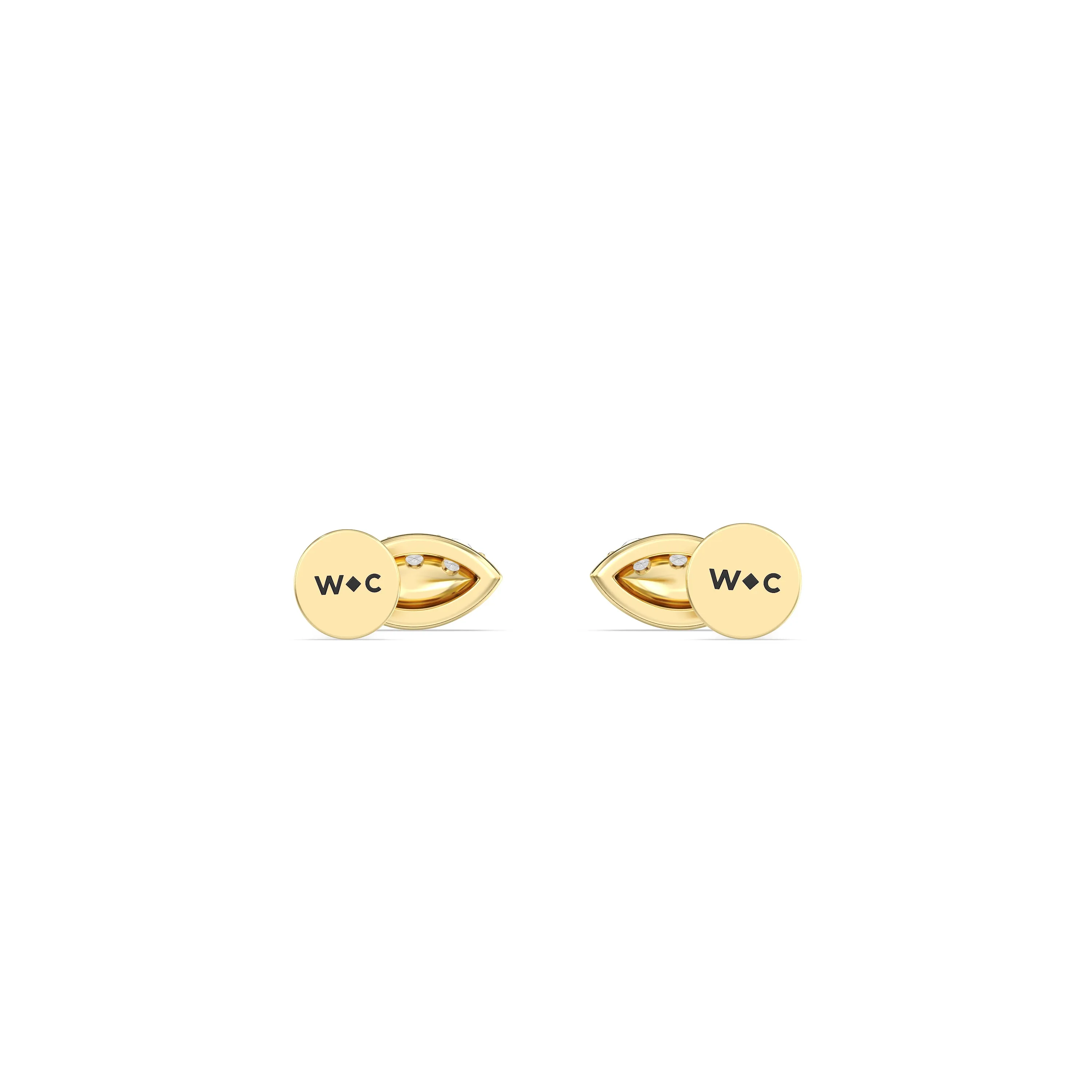 Vertical Marquise Flatback Studs