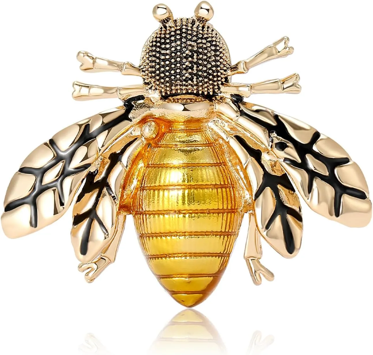 Vintage Crystal Honey Bee Brooches for Women,Sparkly Rhinestone Insect Bee Brooches Charm Faux Pearl Yellow Sun Flower Honeybee Lapel Pins Dress Suit Shirt Prom Party Jewelry
