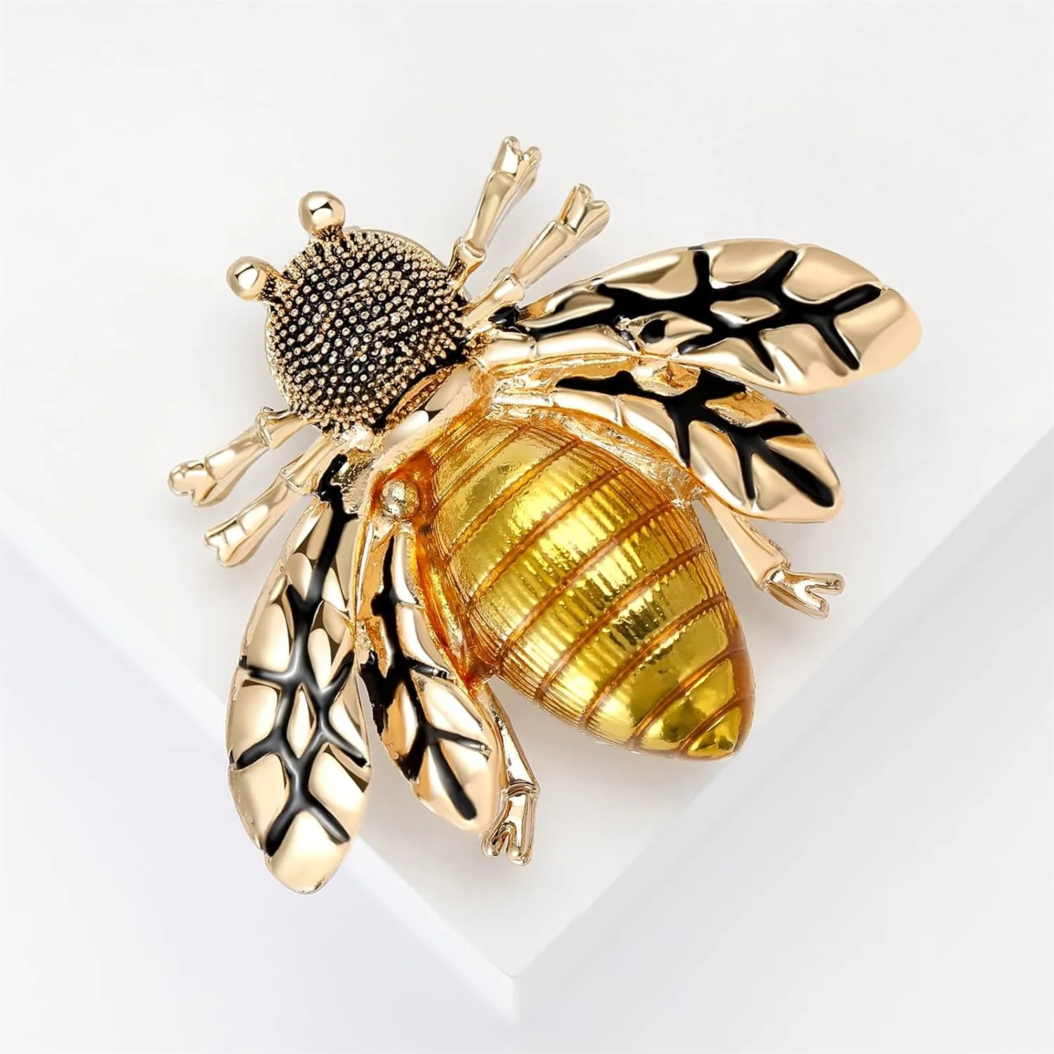 Vintage Crystal Honey Bee Brooches for Women,Sparkly Rhinestone Insect Bee Brooches Charm Faux Pearl Yellow Sun Flower Honeybee Lapel Pins Dress Suit Shirt Prom Party Jewelry