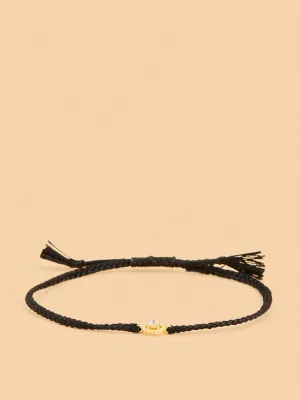 Westside X Pome Black Braided Lab Diamond Cord Bracelet