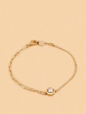 Westside X Pome Faceted Solitaire Lab Diamond Chain Bracelet
