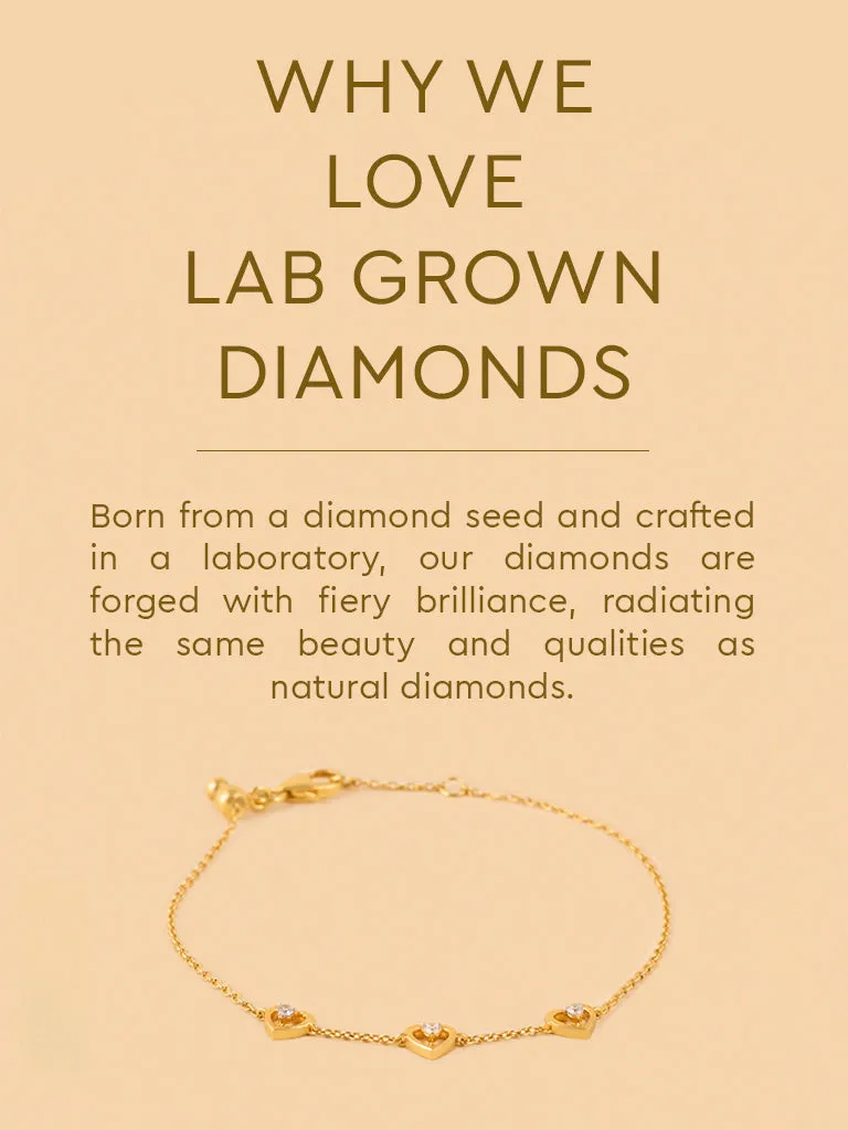 Westside X Pome Tripe Lab Diamond Heart Prong Bracelet