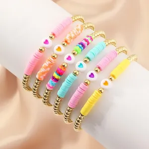 Wholesale color soft ceramic shell bracelets JDC-BT-e023