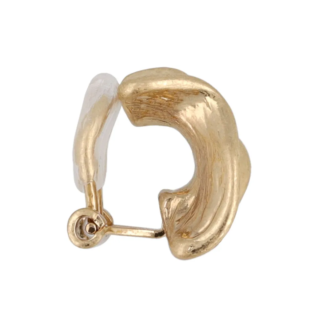 Wide Wave Clip On Earrings