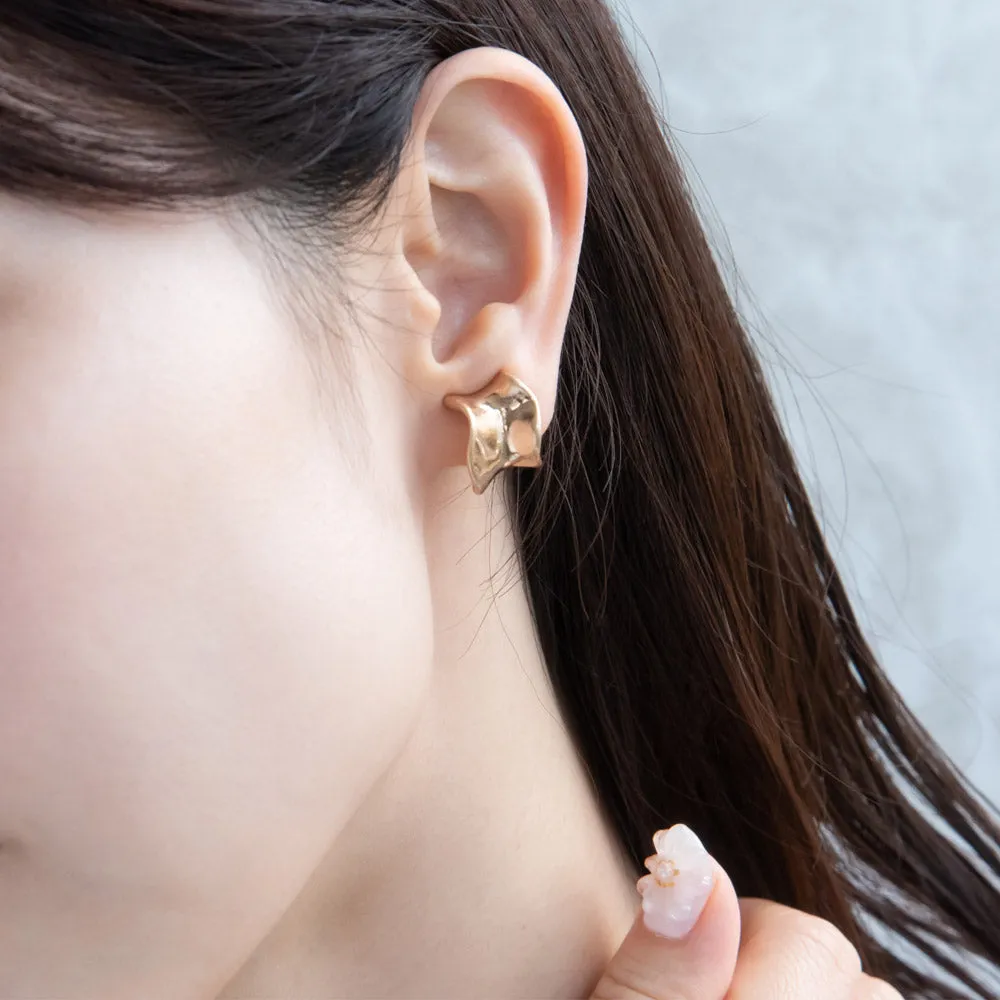 Wide Wave Clip On Earrings