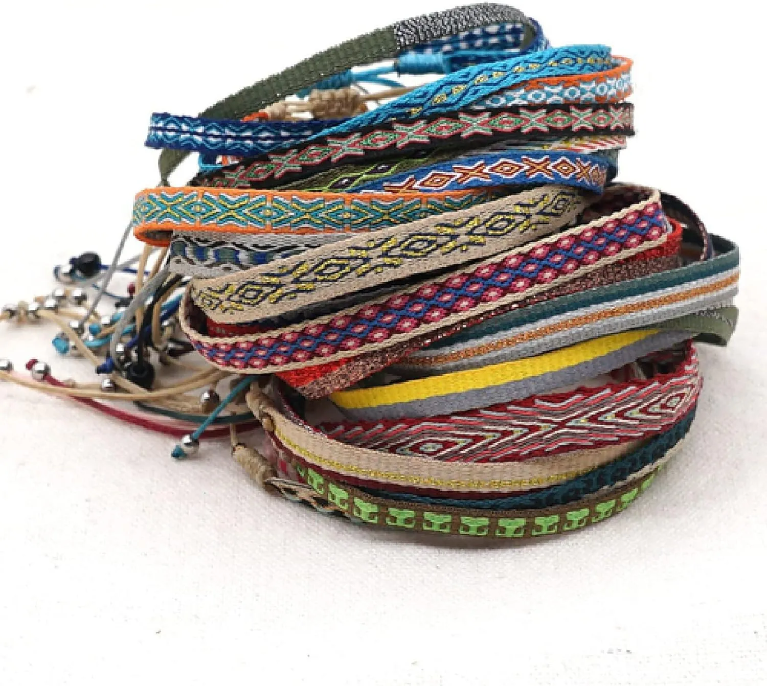 Women Vintage Ethnic Bracelet Jewelry Handmade Braided Bracelets Handmade Weave Bangles,KZ-0010A