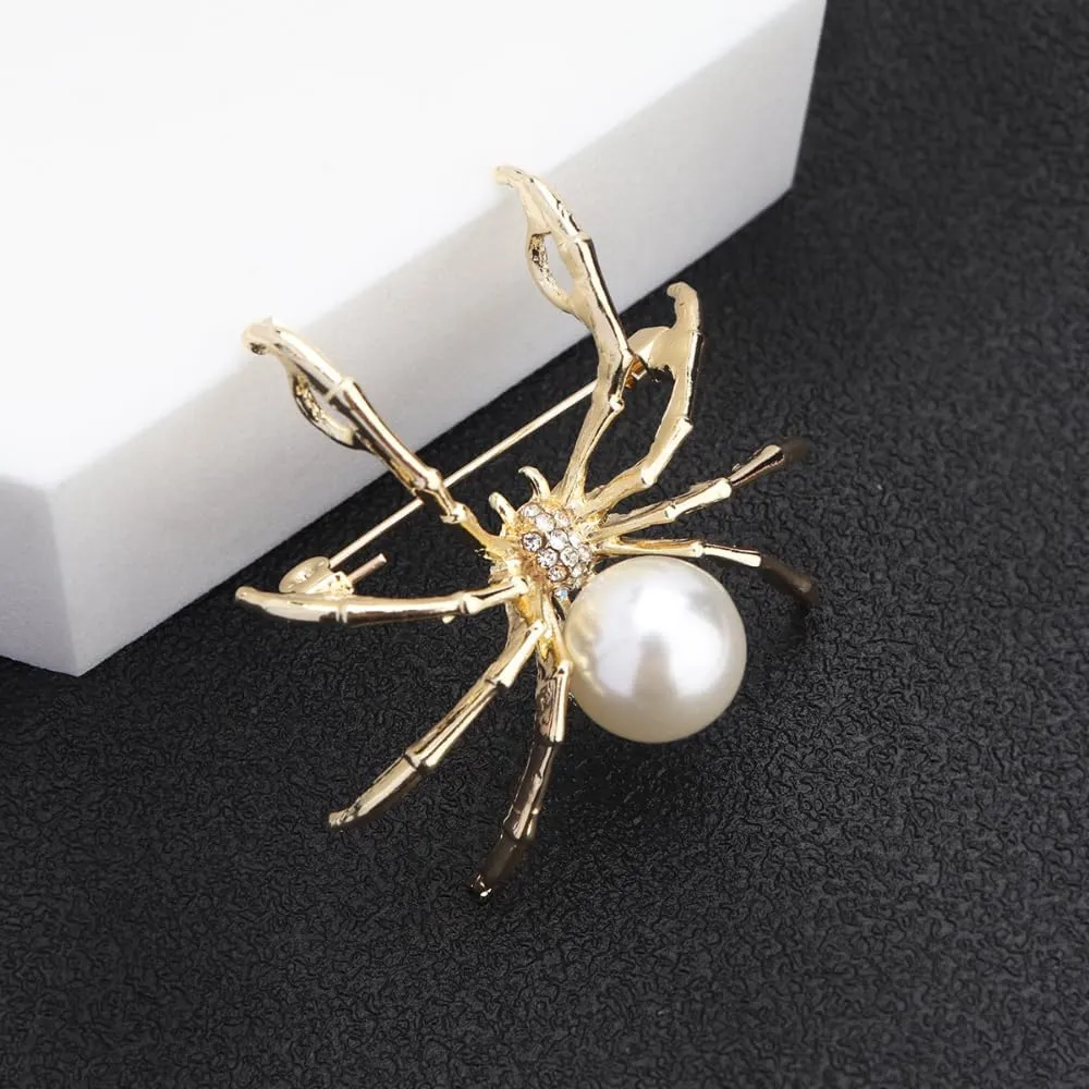 women's animal brooch, rhinestone pearl cubic zirconia high-end temperament animal insect brooch clothing paired with jackets, pins, brooches suitable for women and girls