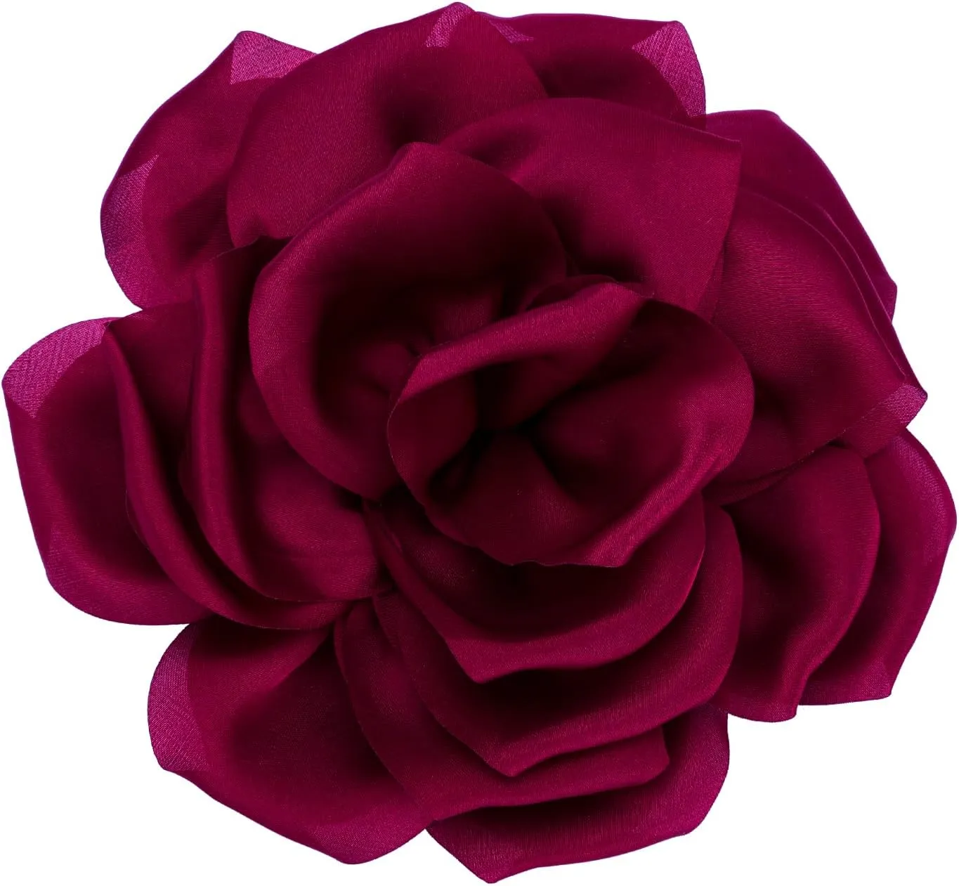 Yadiana 5.7In Extra Large Rose Flower Brooch Pins, Dainty Satin Fabric Rose Brooches Elegant Big Flower Lapel Pins for Women Wedding Party Dance Banquet Dress Suit Clothes Accessories Jewelry Gifts