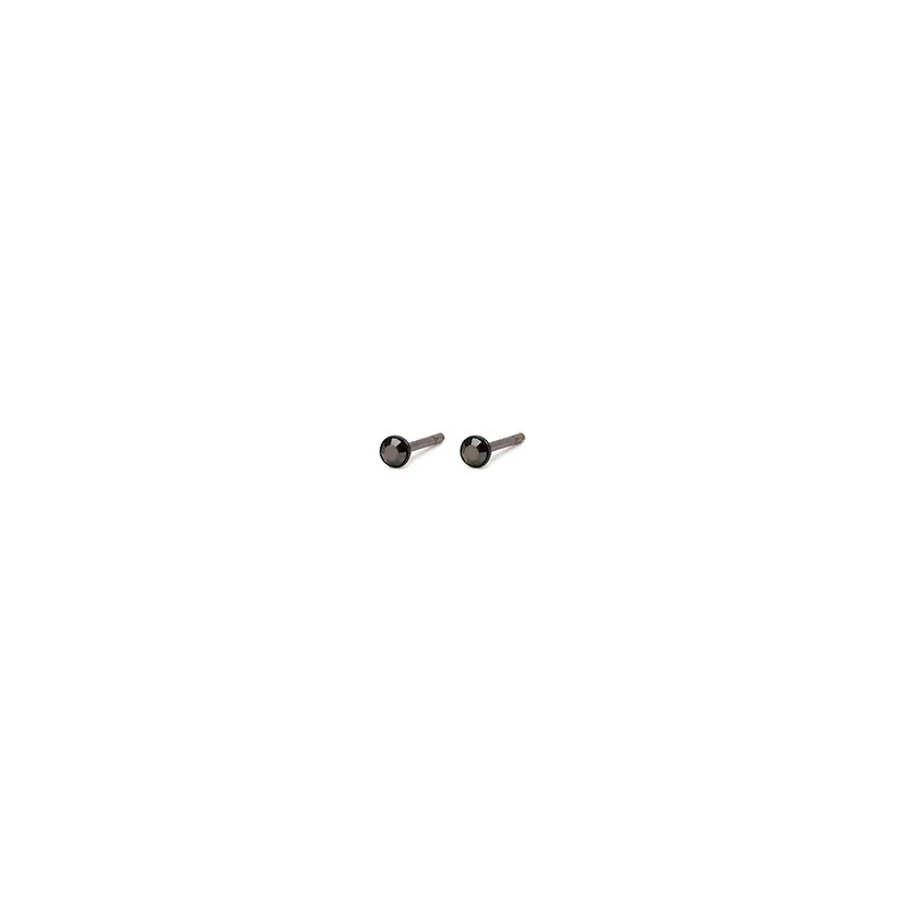 YANA micro crystal earstuds grey/hematite color