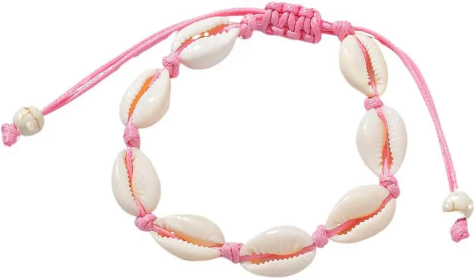 YAZILIND Handmade Adjustable Bracelet Shell Shape Hand-Woven Chain Bracelets Women Female Jewelry