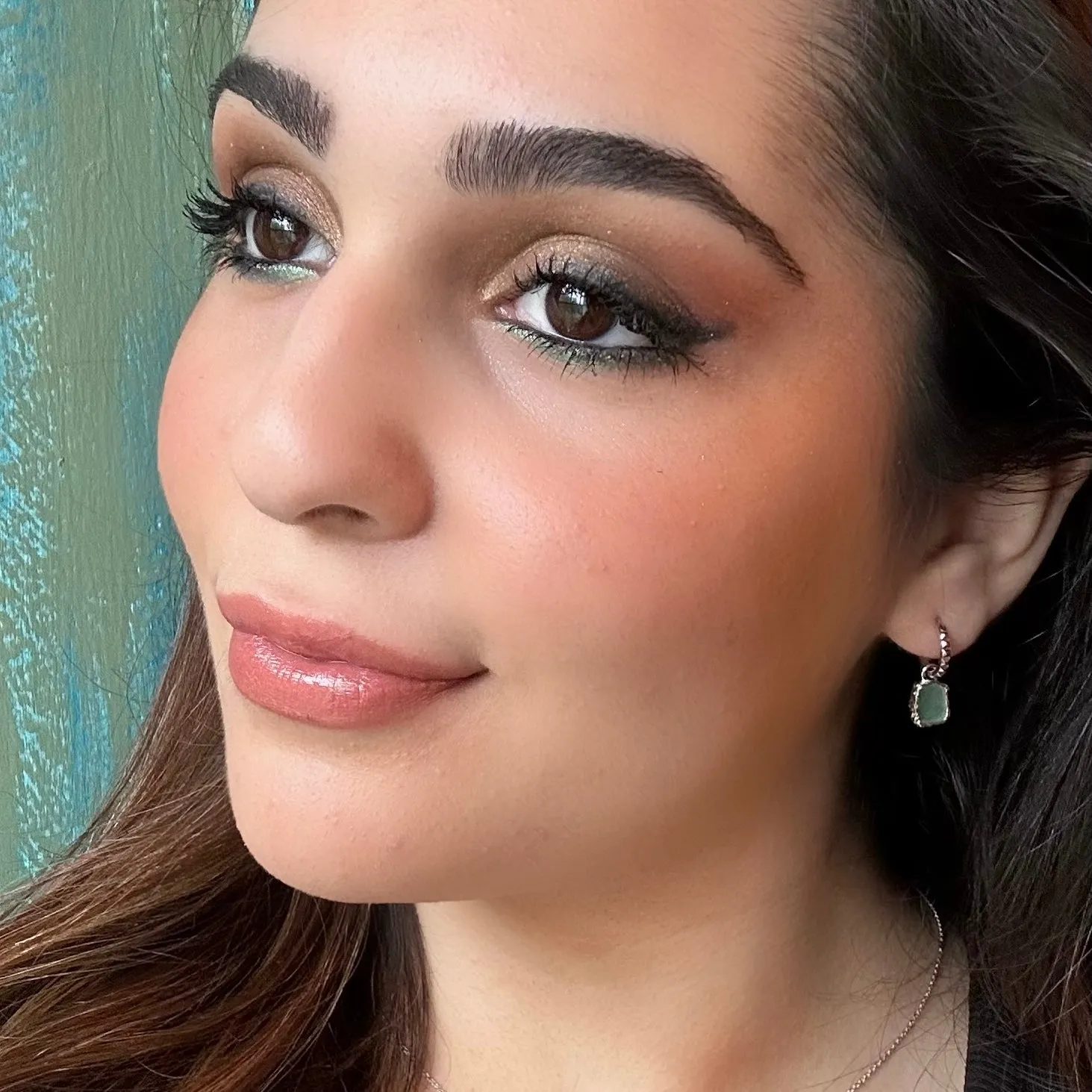 Zarif Jade Silver Earrings